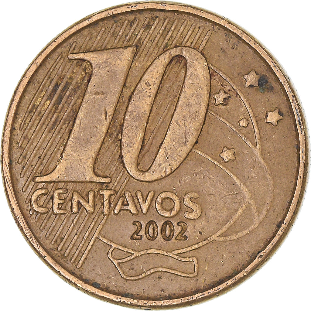 Moneta, Brazylia, 10 Centavos, 2002