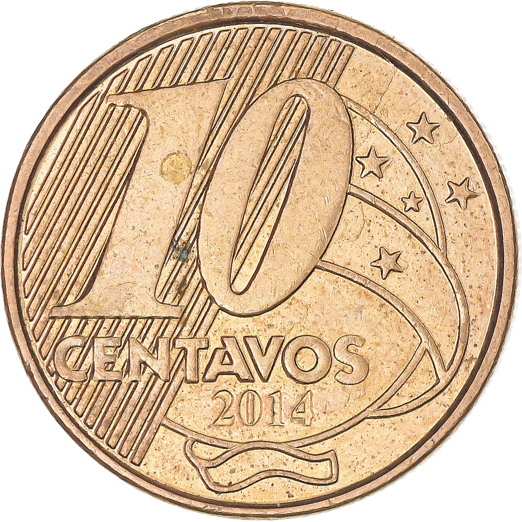 Moeda, Brasil, 10 Centavos, 2014