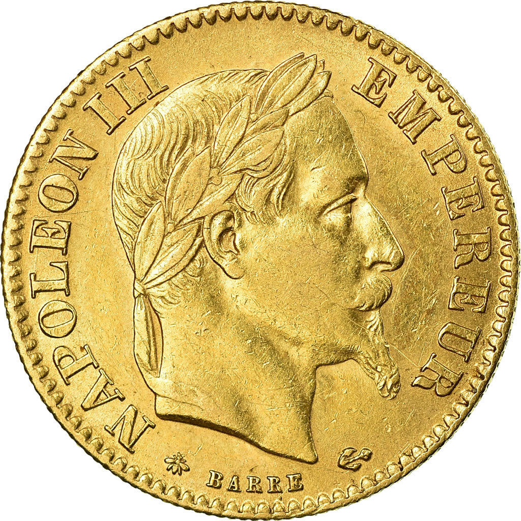 Coin, France, Napoleon III, Napoléon III, 10 Francs, 1866, Paris, AU(50-53)