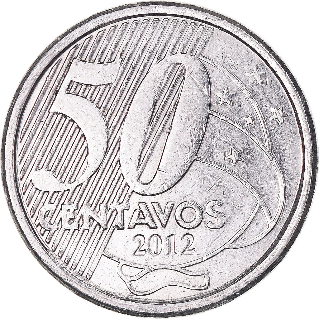 Coin, Brazil, 50 Centavos, 2012