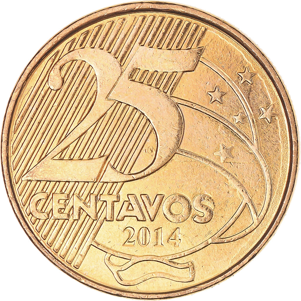 Moeda, Brasil, 25 Centavos, 2014