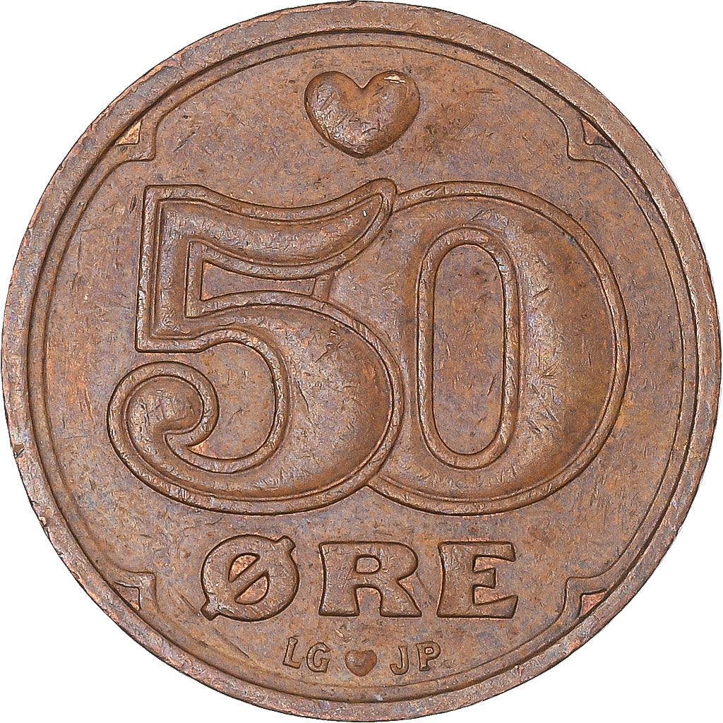 Coin, Denmark, 50 Öre, 1995