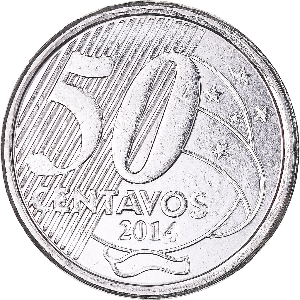 Moneda, Brasil, 50 Centavos, 2014