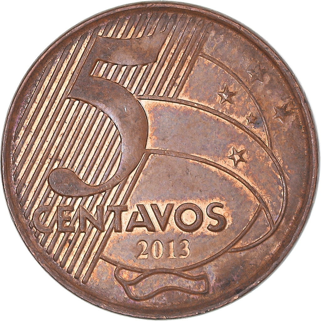 Moneta, Brazylia, 5 Centavos, 2013