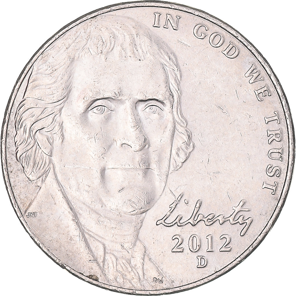 Coin, United States, 5 Cents, 2012
