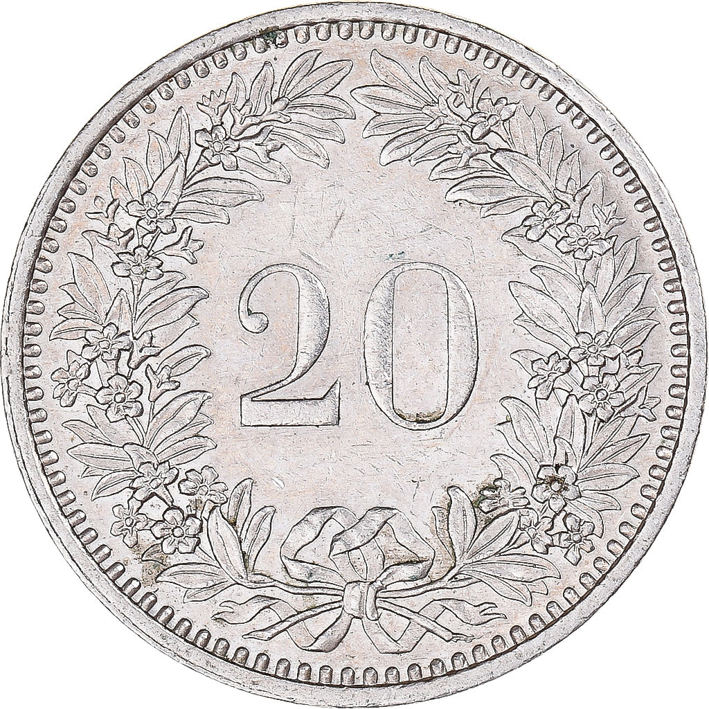 Monnaie, Suisse, 20 Rappen, 1984