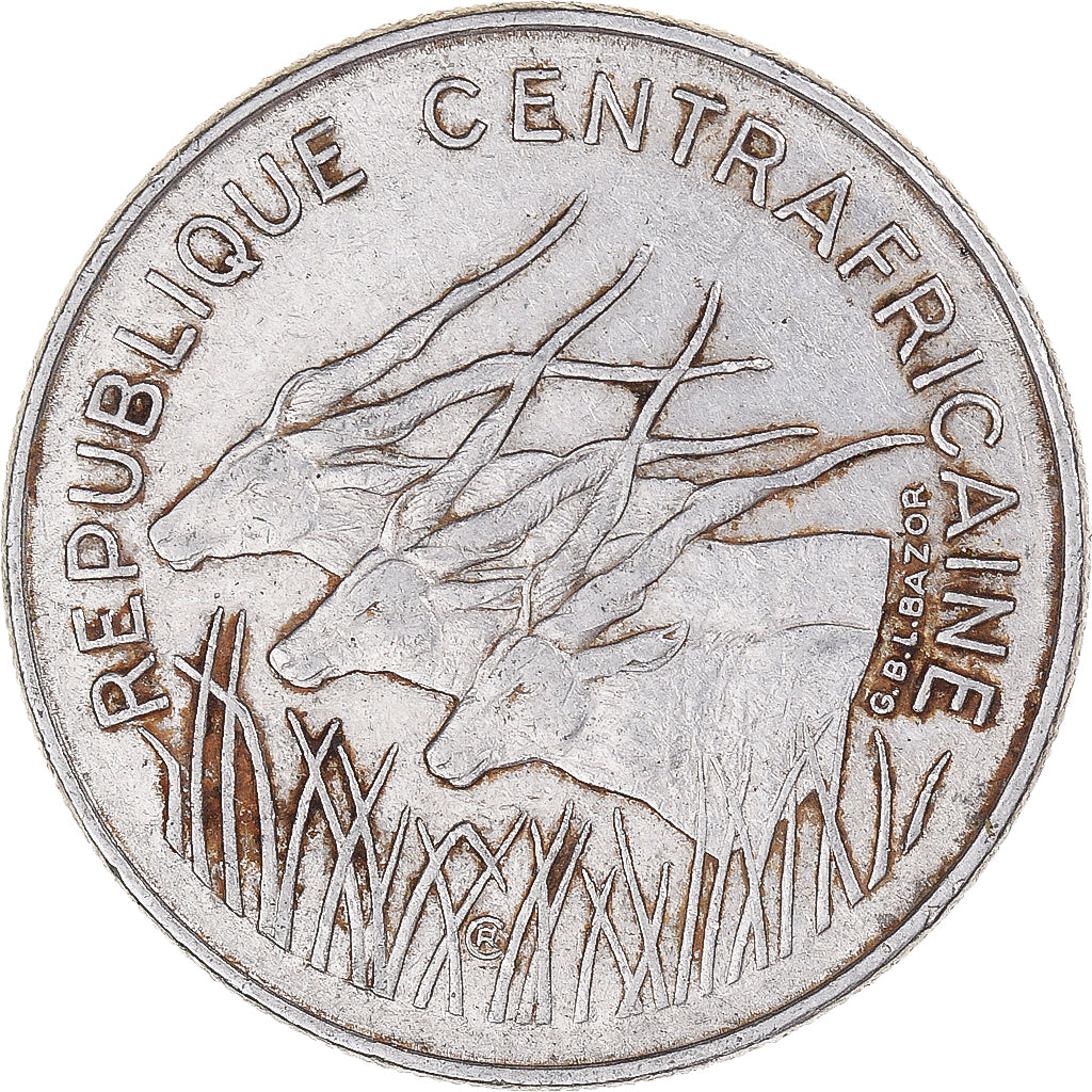Münze, Central Africa, 100 Francs, 1971