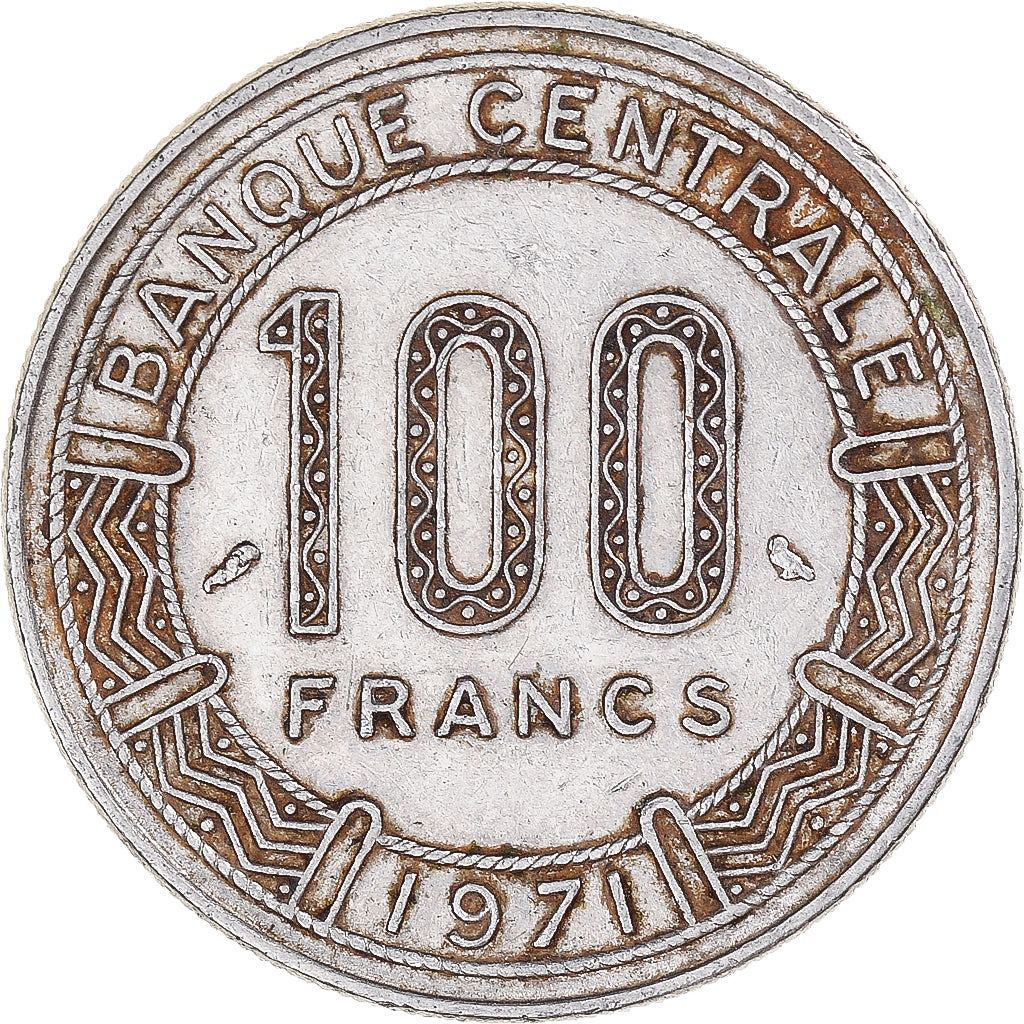 Münze, Central Africa, 100 Francs, 1971