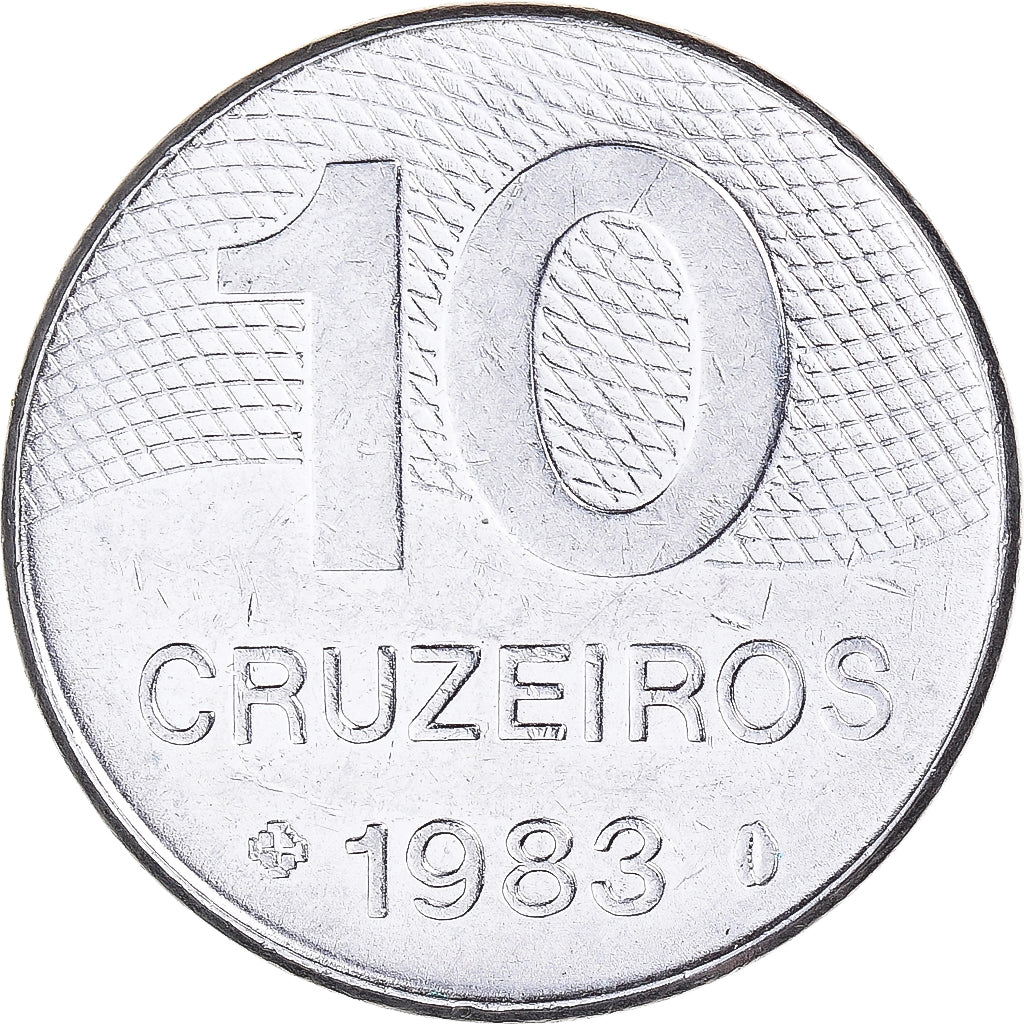 Moneta, Brazylia, 10 Cruzeiros, 1983