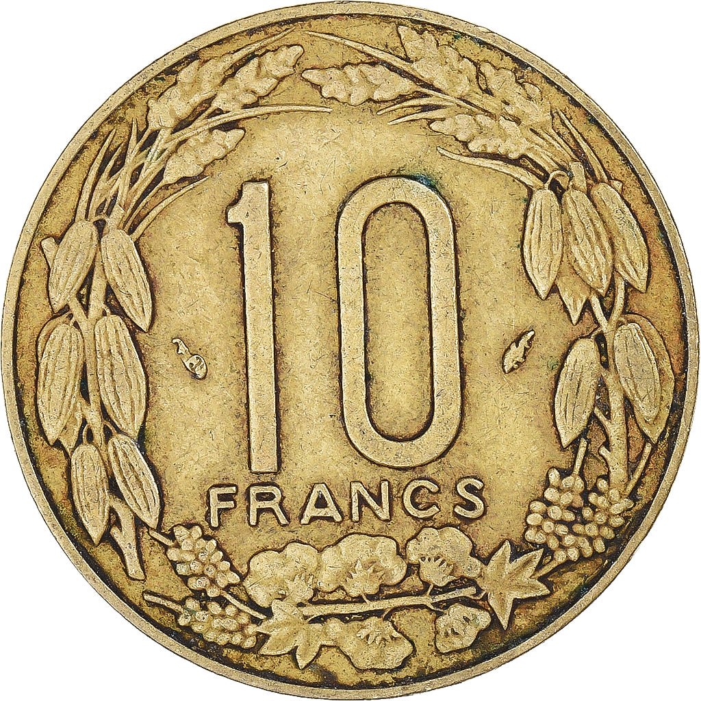 Moeda, Estados da África Central, 10 Francs, 1977