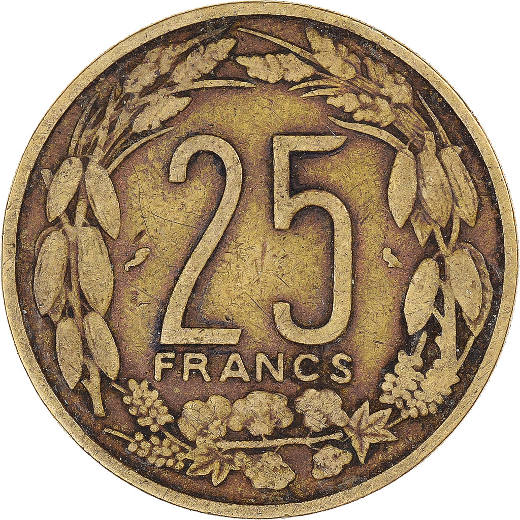 Moeda, África Equatorial, 25 Francs, 1962
