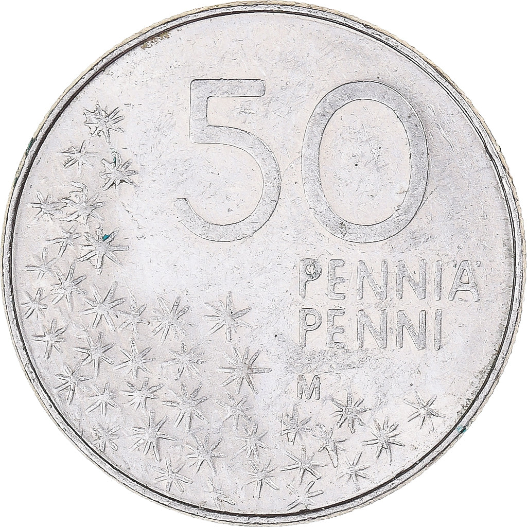 Monnaie, Finlande, 50 Penniä, 1991