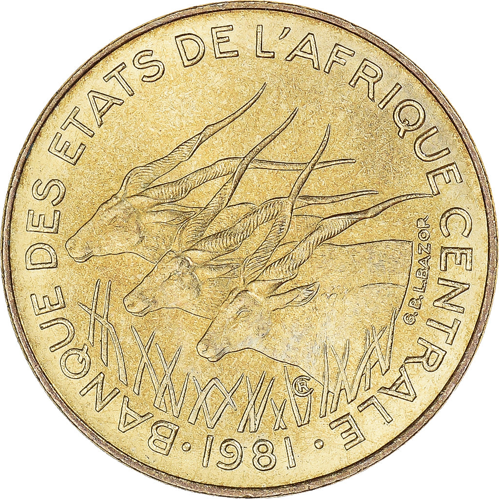 Monnaie, États de l'Afrique centrale, 5 Francs, 1981