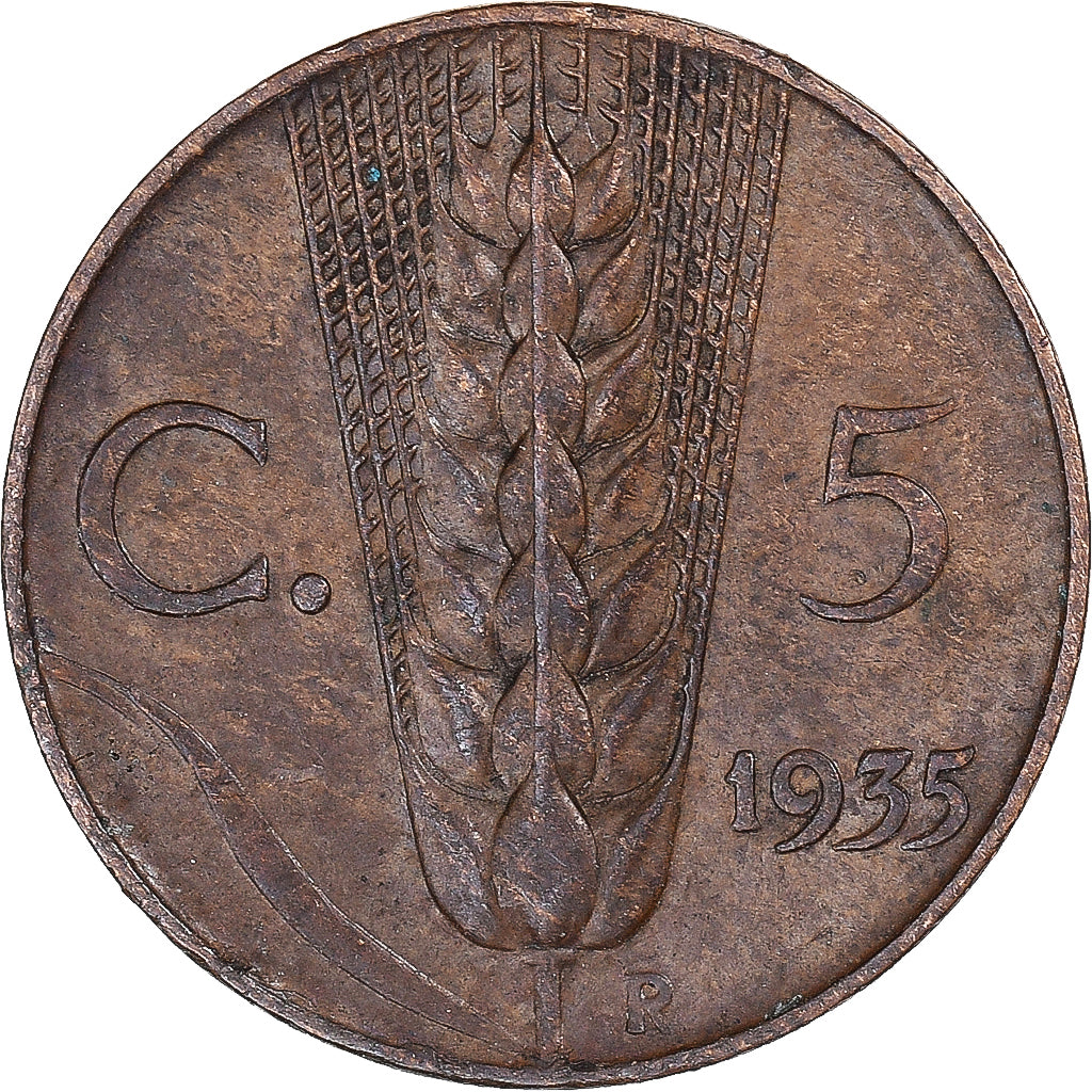 Moneda, Italia, 5 Centesimi, 1935