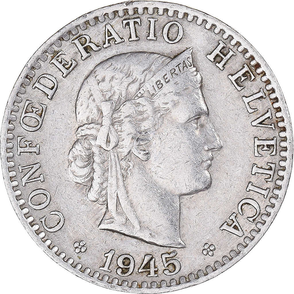 Monnaie, Suisse, 20 Rappen, 1945