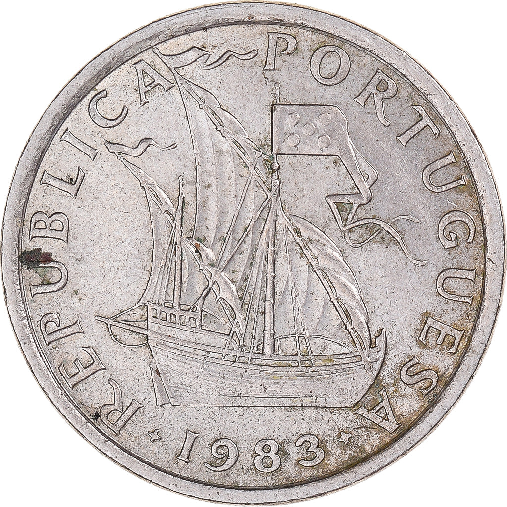 Münze, Portugal, 5 Escudos, 1983
