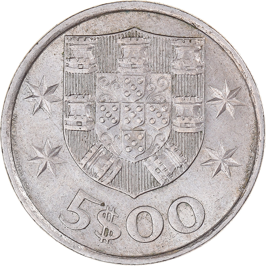 Münze, Portugal, 5 Escudos, 1983