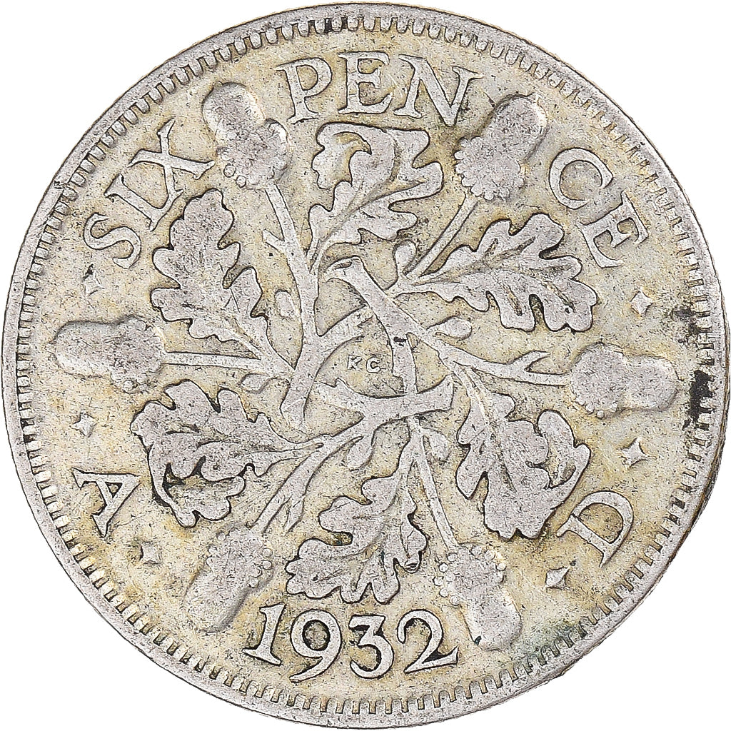 Coin, Great Britain, 6 Pence, 1932