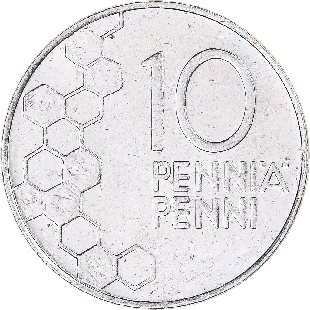 Monnaie, Finlande, 10 Pennia, 1991