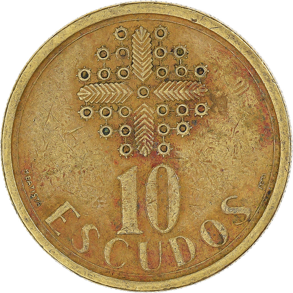 Münze, Portugal, 10 Escudos, 1987