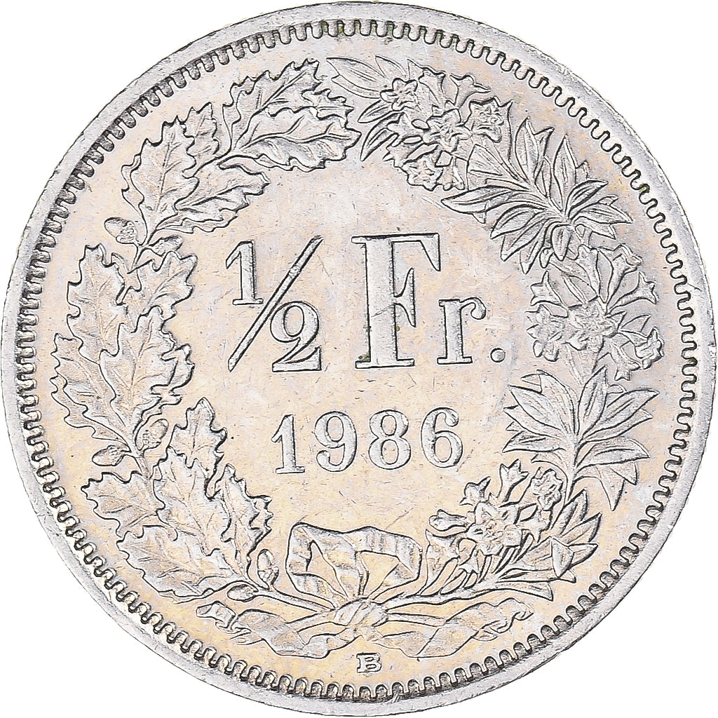 Monnaie, Suisse, 1/2 Franc, 1986