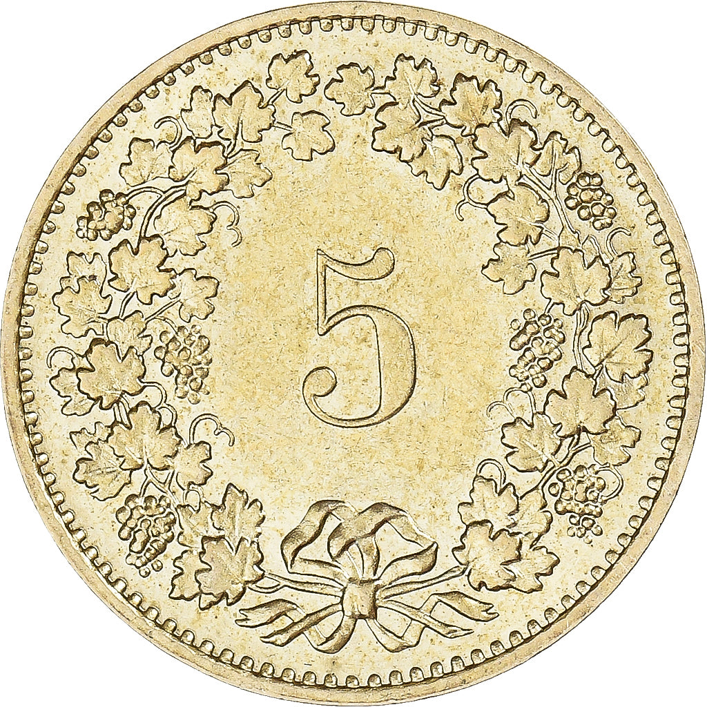 Münze, Schweiz, 5 Rappen, 1985