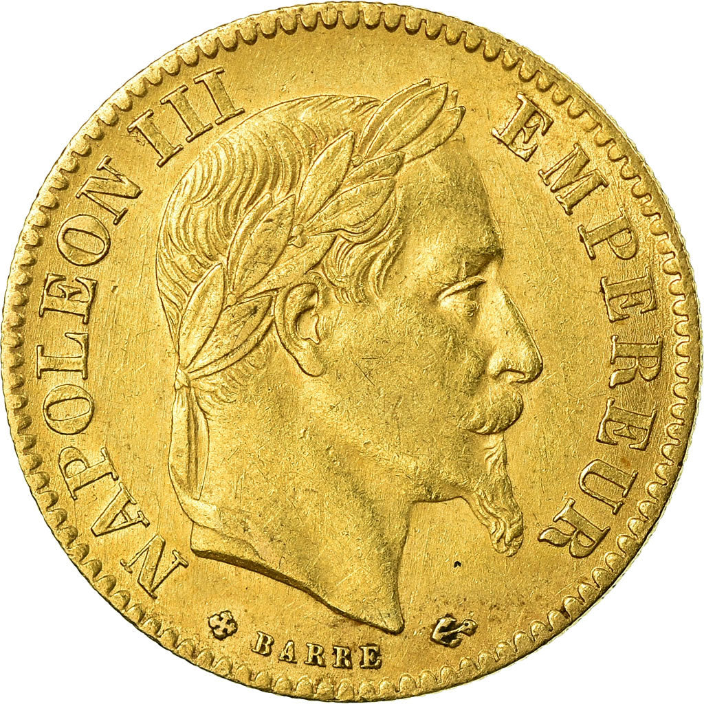 Coin, France, Napoleon III, Napoléon III, 10 Francs, 1865, Strasbourg