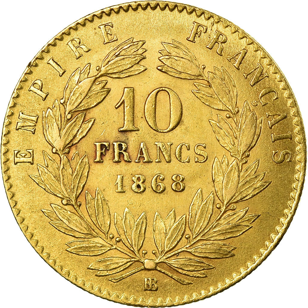 Münze, Frankreich, Napoleon III, Napoléon III, 10 Francs, 1868, Strasbourg