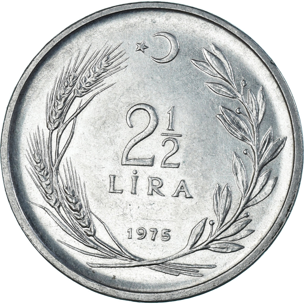 Munten, Turkije, 2-1/2 Lira, 1975