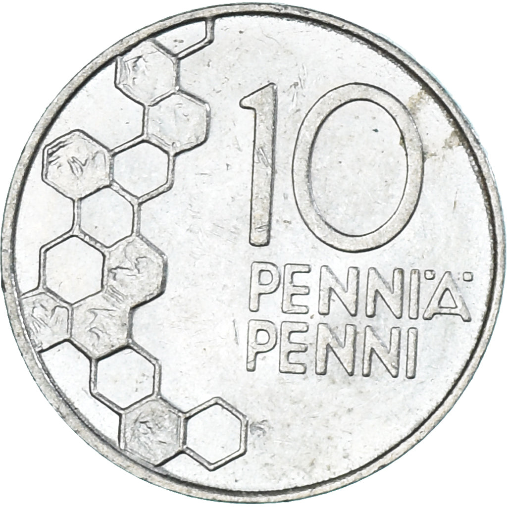 Coin, Finland, 10 Pennia, 1990