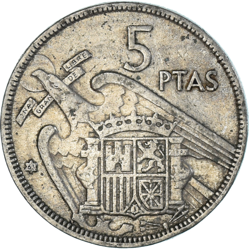 Munten, Spanje, 5 Pesetas, 1963