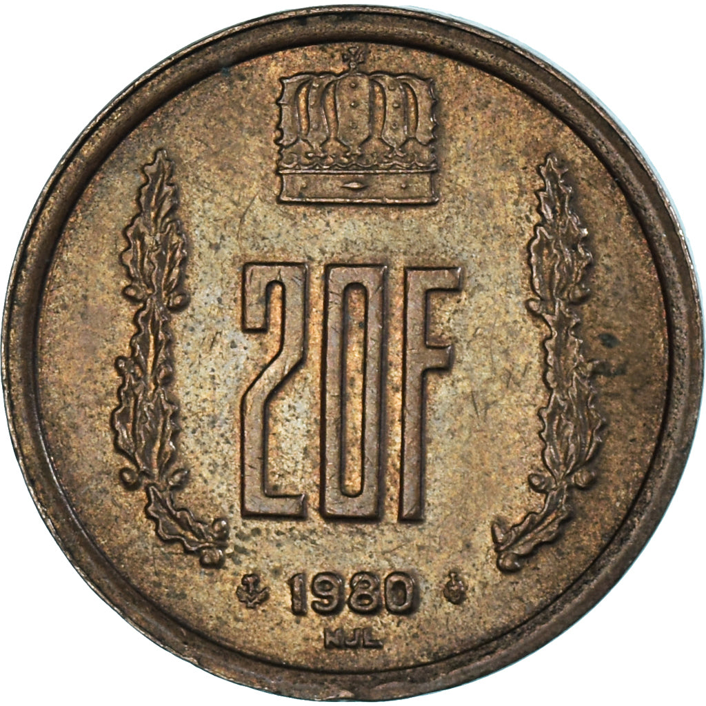 Luxembourg, 20 Francs, 1980