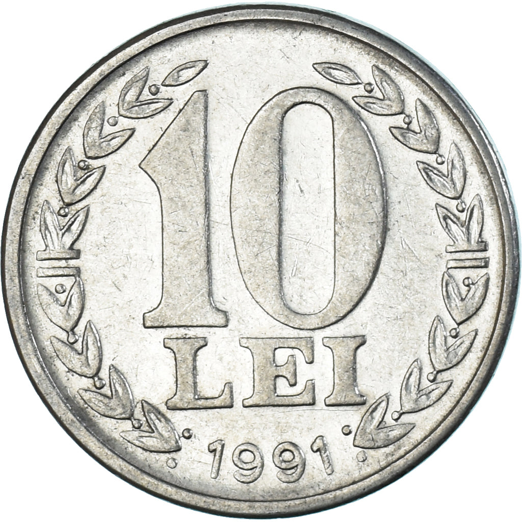 Monnaie, Roumanie, 10 Lei, 1991