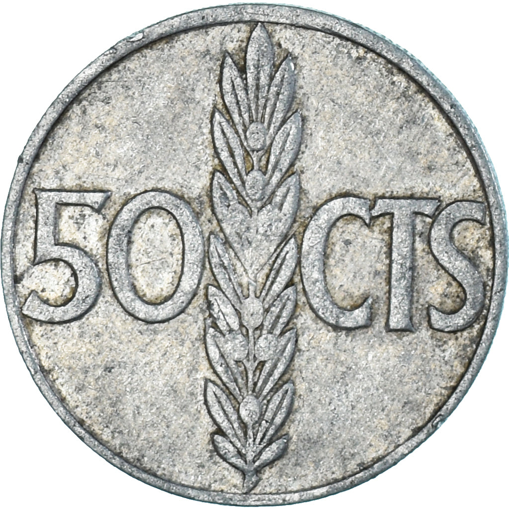 Moneta, Spagna, 50 Centimos, 1968