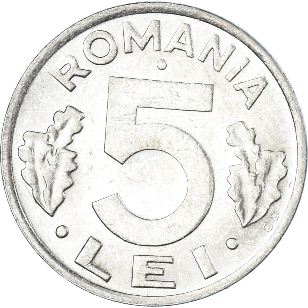 Monnaie, Roumanie, 5 Lei, 1992