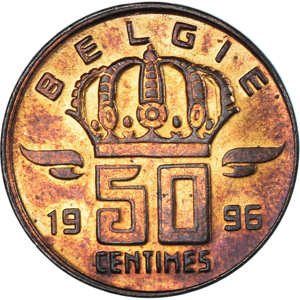 Moneta, Belgia, 50 Centimes, 1996