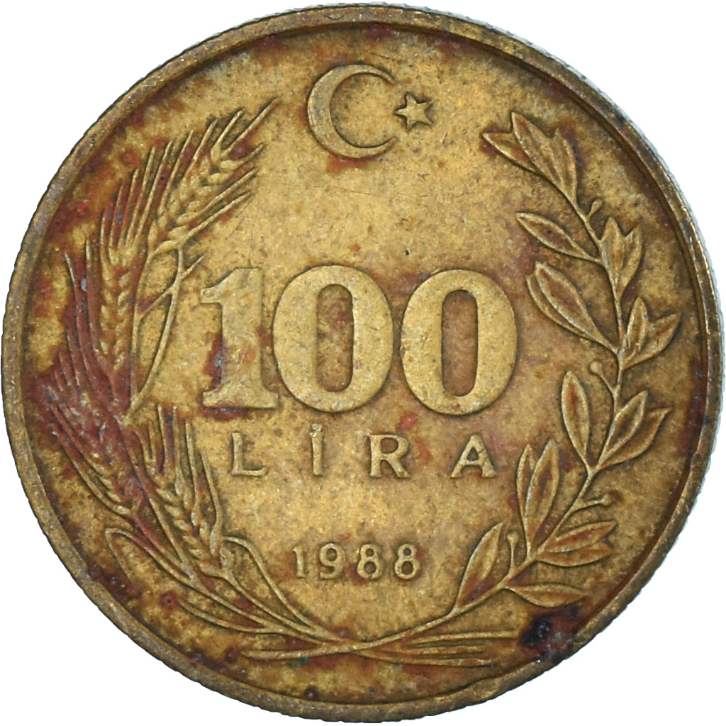 Munten, Turkije, 100 Lira, 1988