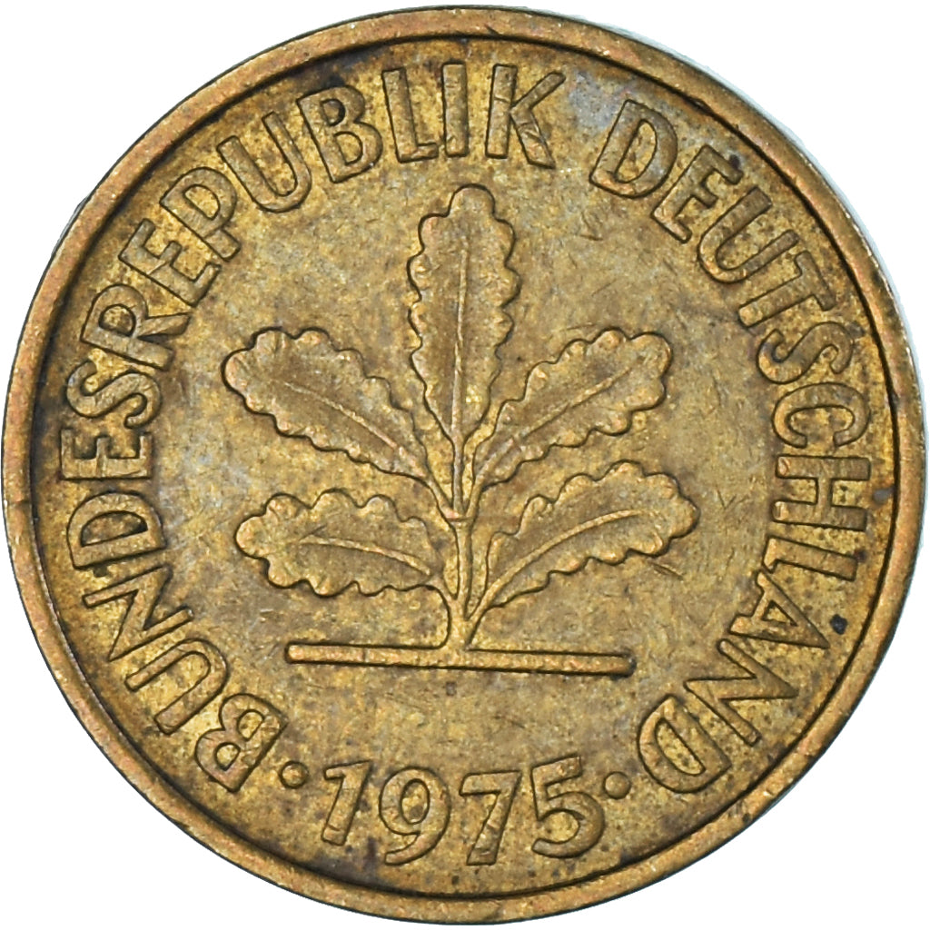 Moeda, Alemanha, 5 Pfennig, 1975