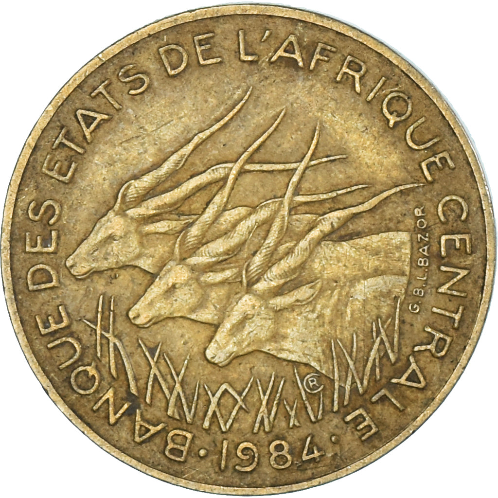 Coin, Central Africa, 5 Francs, 1984