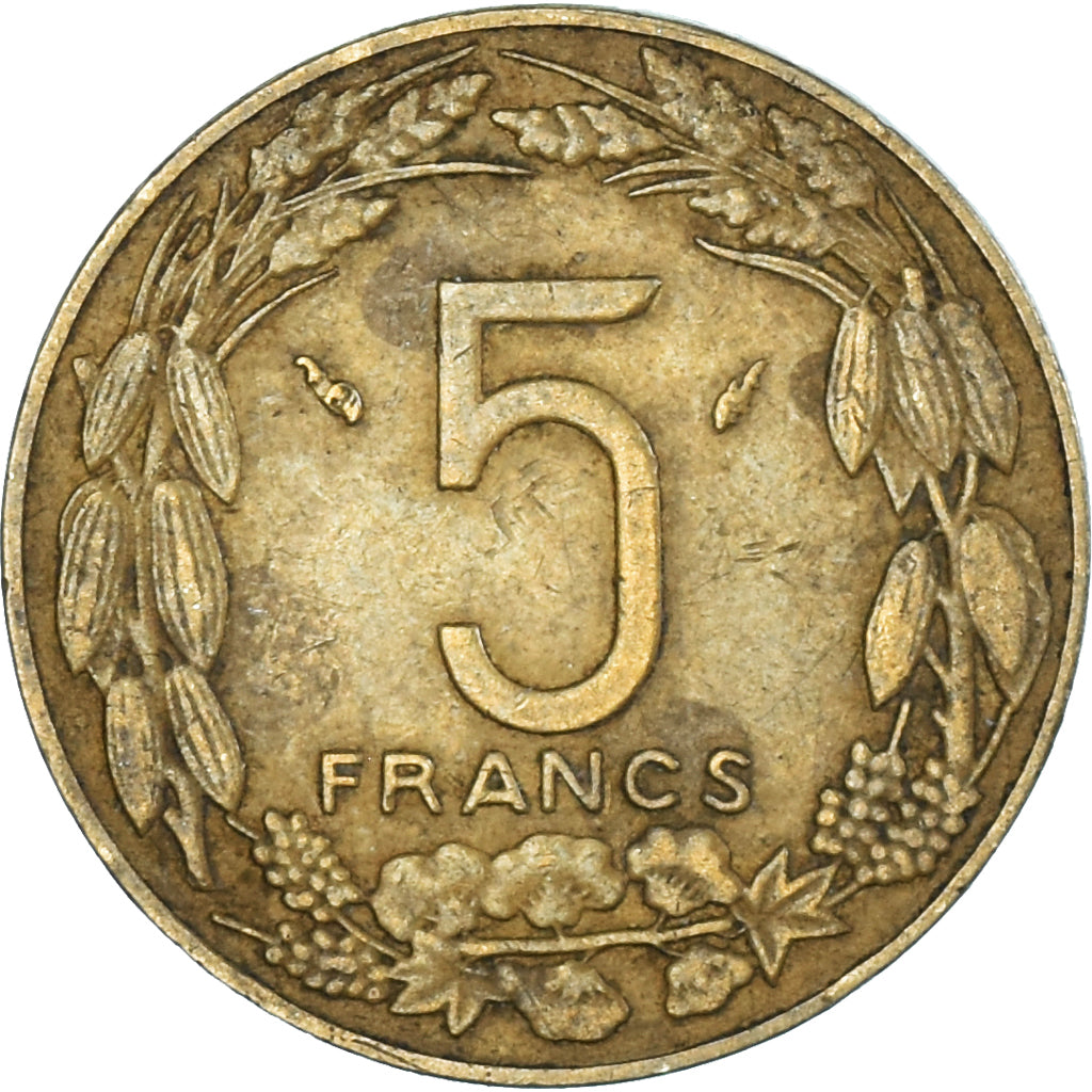 Coin, Central Africa, 5 Francs, 1984