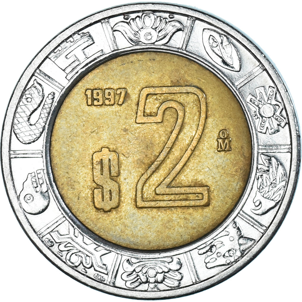 Moneda, México, 2 Pesos, 1997