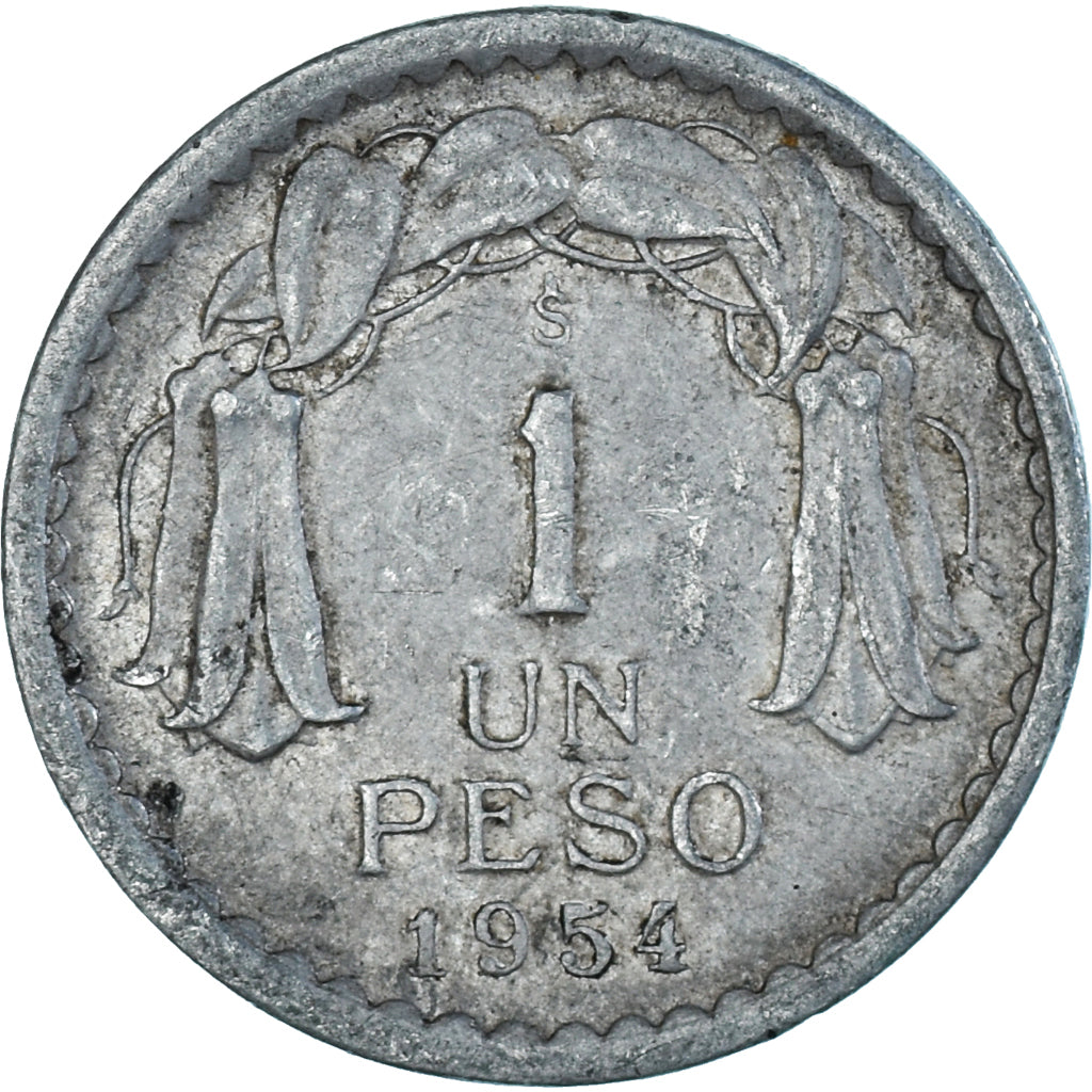 Coin, Chile, Peso, 1954