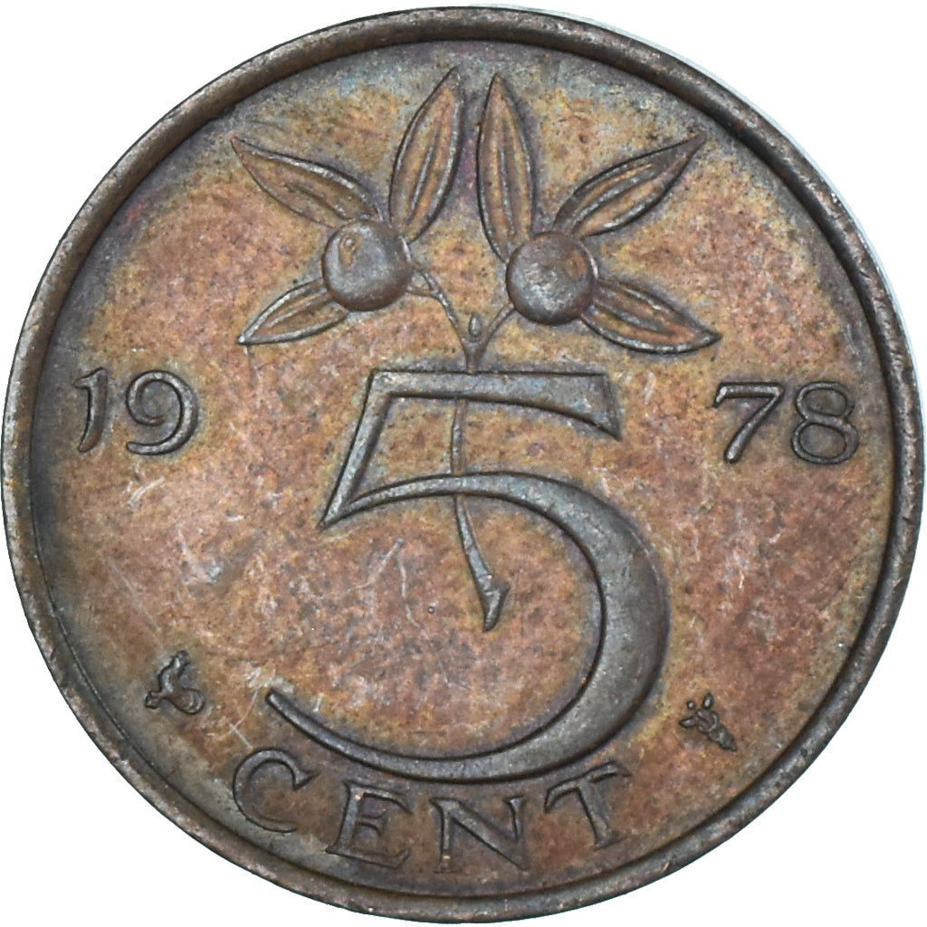Moeda, Países Baixos, 5 Cents, 1978