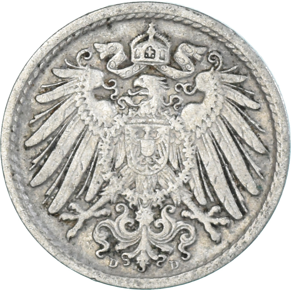 Coin, Germany, 5 Pfennig, 1906
