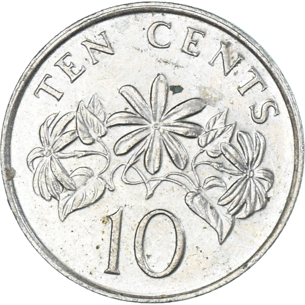 Coin, Singapore, 10 Cents, 1985