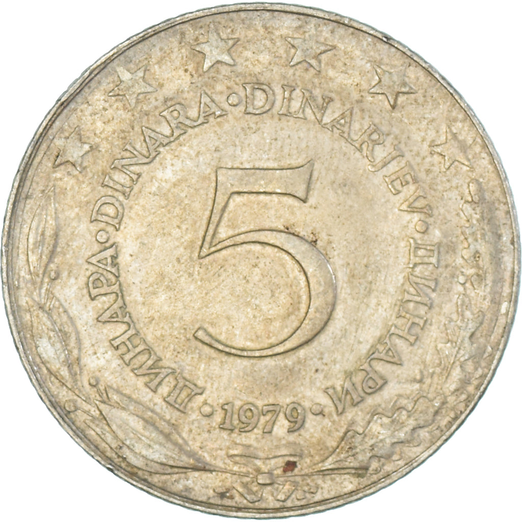 Moneda, Yugoslavia, 5 Dinara, 1979