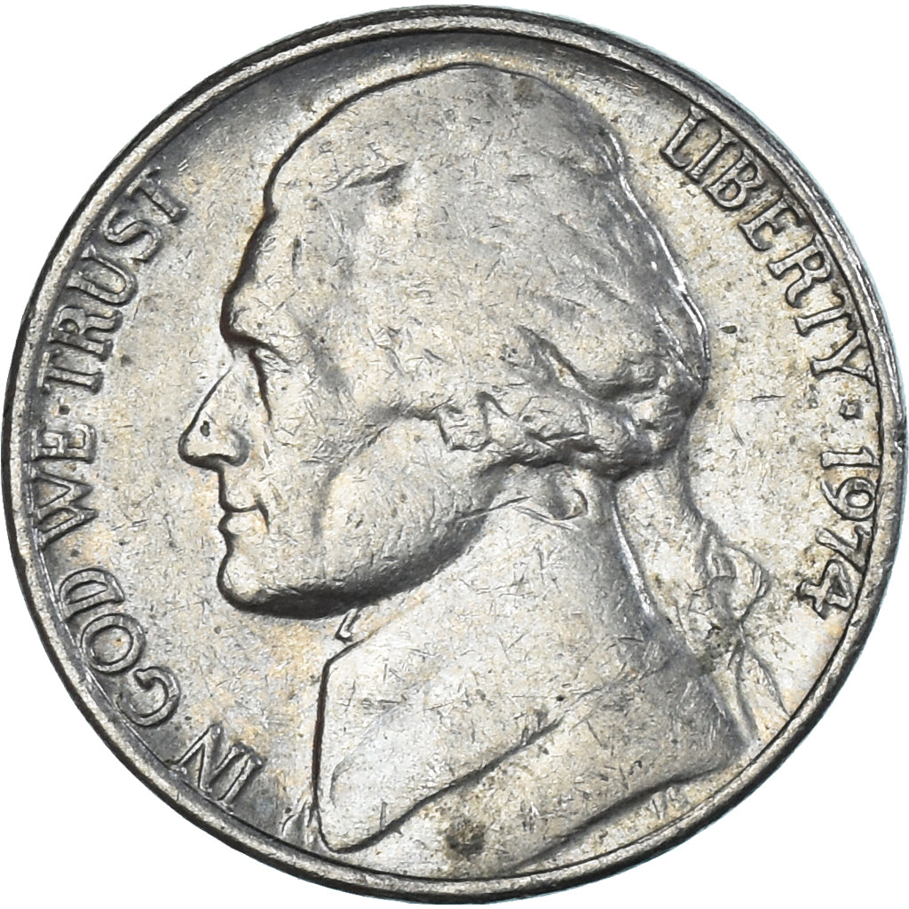 Moeda, Estados Unidos da América, 5 Cents, 1974