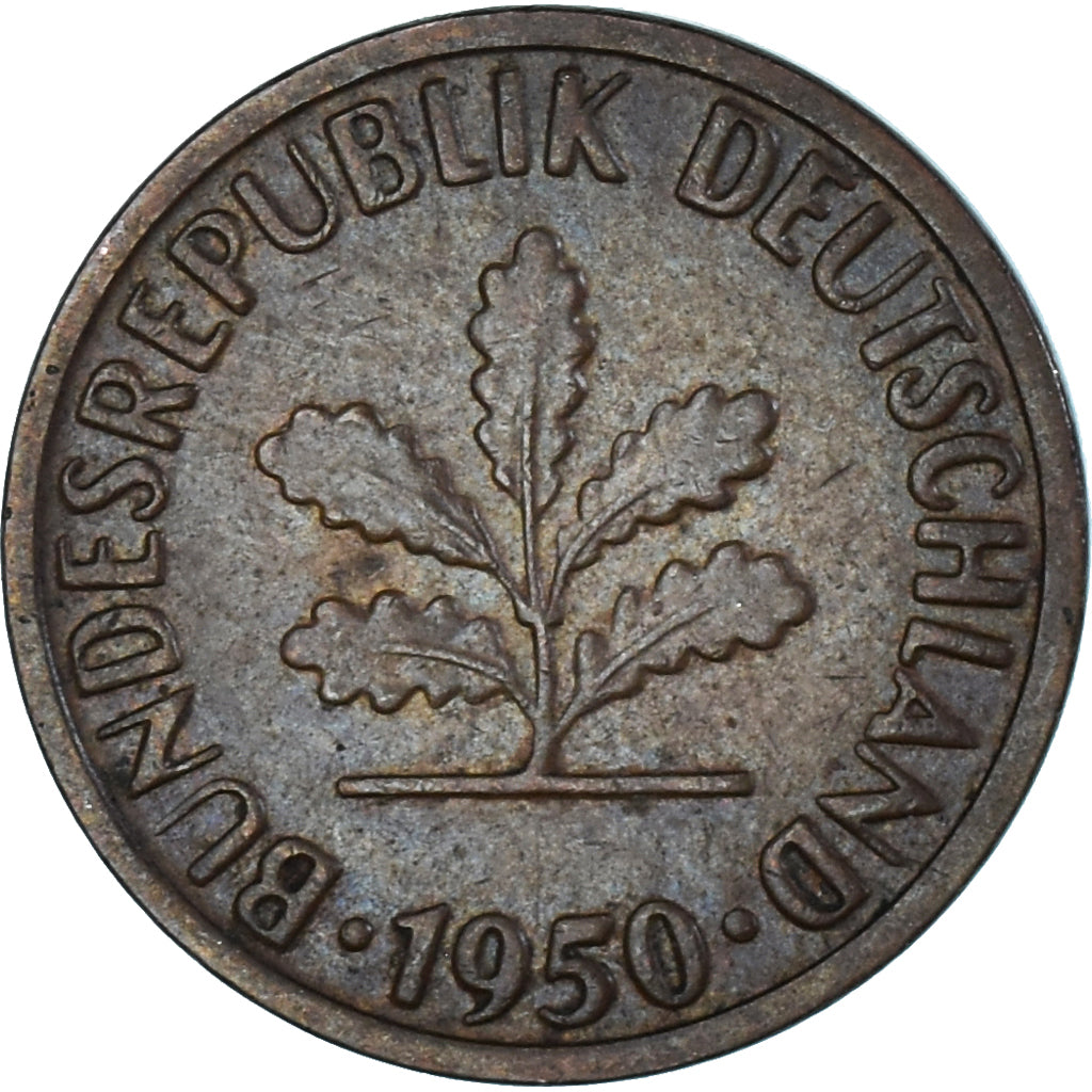 Moneta, Niemcy, 2 Pfennig, 1950