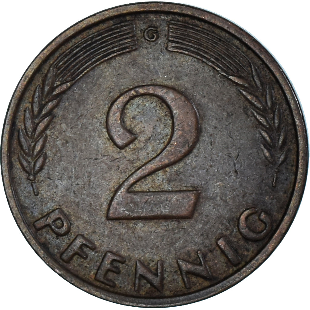 Moneta, Niemcy, 2 Pfennig, 1950