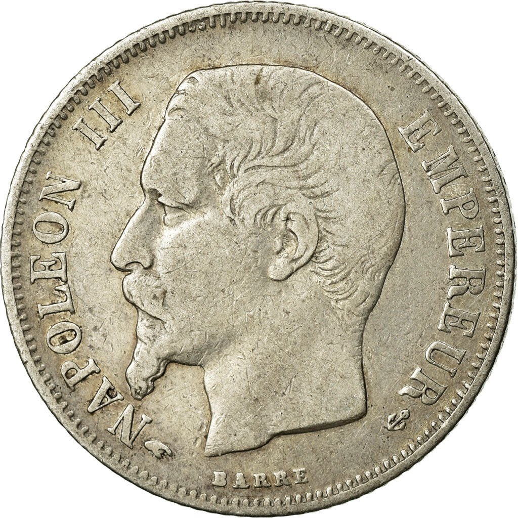 Moneta, Francja, Napoleon III, Napoléon III, Franc, 1856, Paris, VF(30-35)